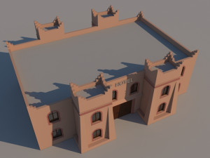 traditional moroccan hotel kasbah style 3Dモデル