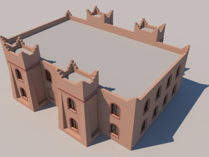 traditional moroccan hotel kasbah style 3Dモデル
