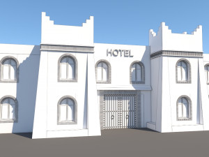 traditional moroccan hotel kasbah style 3Dモデル