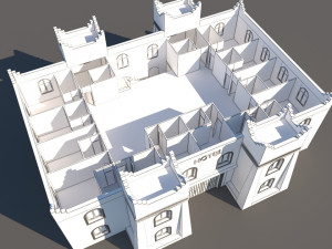 traditional moroccan hotel kasbah style 3Dモデル