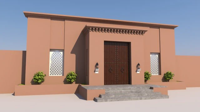 traditional moroccan door marrakech city 3D Model .c4d .max .obj .3ds .fbx .stl .blend 
