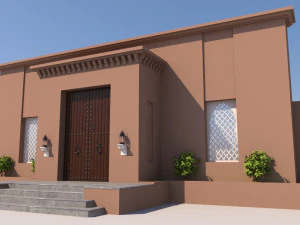 traditional moroccan door marrakech city 3D Model