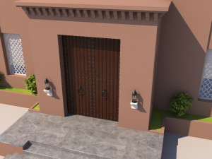 traditional moroccan door marrakech city Modelo 3D