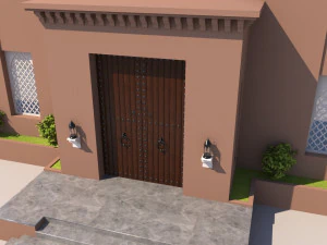 traditional moroccan door marrakech city 3D Model