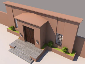 traditional moroccan door marrakech city 3D Model