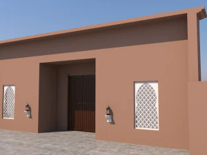 traditional moroccan door marrakech city 3D Model
