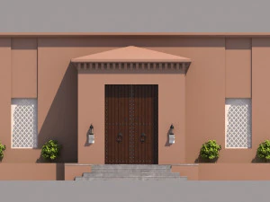 traditional moroccan door marrakech city 3D Model