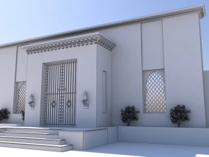 traditional moroccan door marrakech city 3D Model