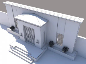 traditional moroccan door marrakech city 3D Model