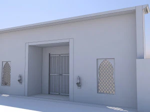 traditional moroccan door marrakech city 3D Model