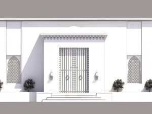 traditional moroccan door marrakech city 3D Model