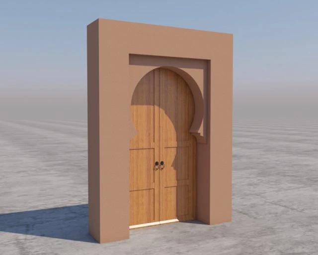traditional moroccan door marrakech 3D Model .c4d .max .obj .3ds .fbx .stl .blend 
