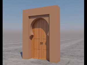 traditional moroccan door marrakech 3D Model