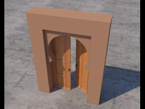 traditional moroccan door marrakech 3D Model