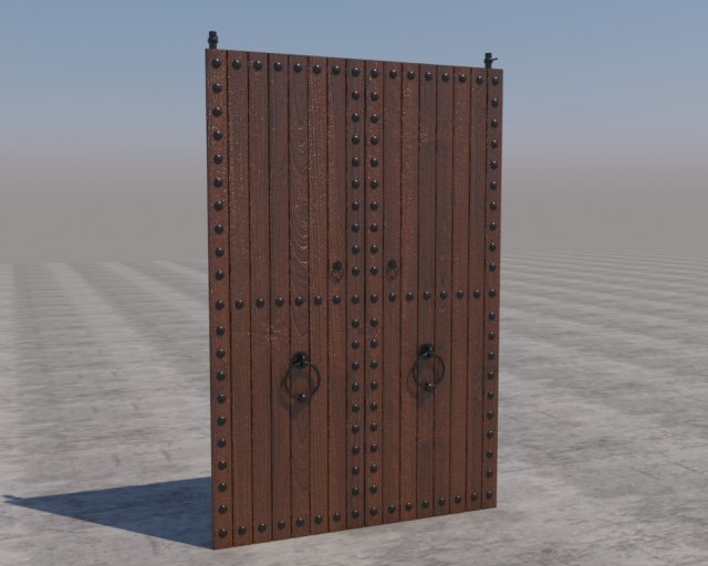 traditional moroccan door 3D Model .c4d .max .obj .3ds .fbx .stl .blend 