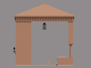 traditional moroccan terrace marrakech 3D Model