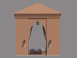 traditional moroccan terrace marrakech 3D Model