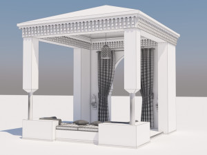 traditional moroccan terrace marrakech 3D Model