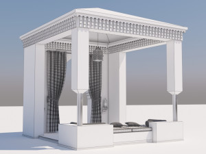 traditional moroccan terrace marrakech 3D Model