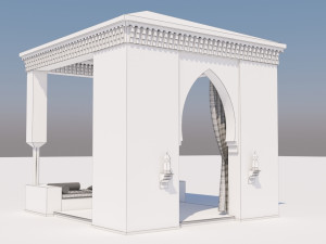 traditional moroccan terrace marrakech 3D Model