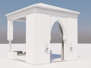 traditional moroccan terrace marrakech 3D Model