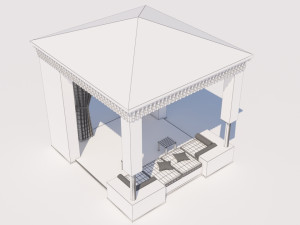 traditional moroccan terrace marrakech 3D Model