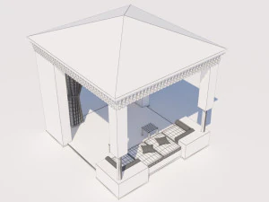 traditional moroccan terrace marrakech 3D Model