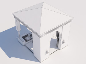 traditional moroccan terrace marrakech 3D Model