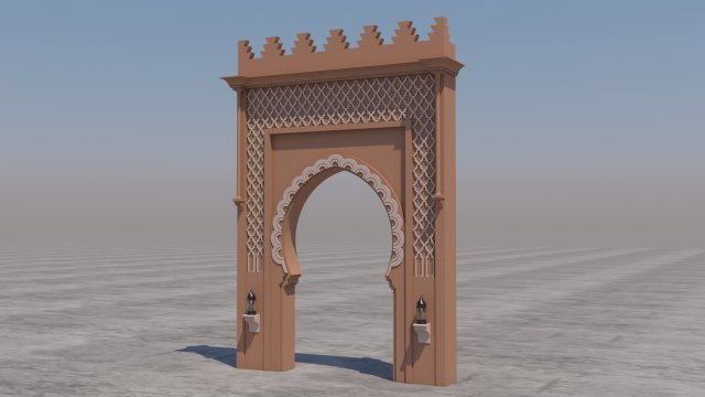 traditional moroccan door marrakech Modèle 3D .c4d .max .obj .3ds .fbx .stl .blend 
