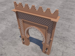 traditional moroccan door marrakech Modèle 3D