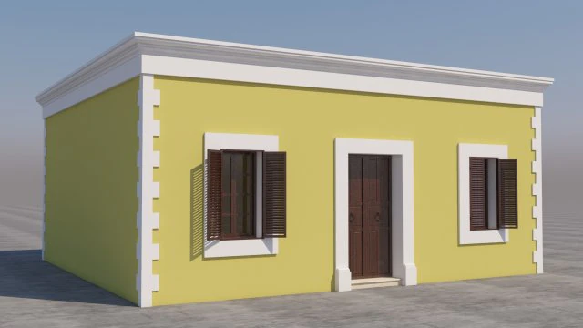 mexican house 3D Model .c4d .max .obj .3ds .fbx .stl .blend 