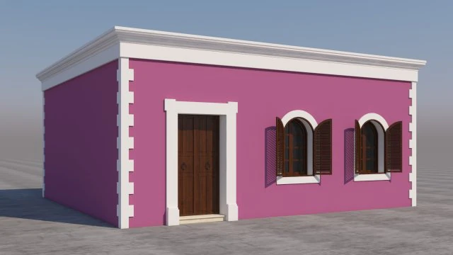 mexican house 3D Model .c4d .max .obj .3ds .fbx .stl .blend 