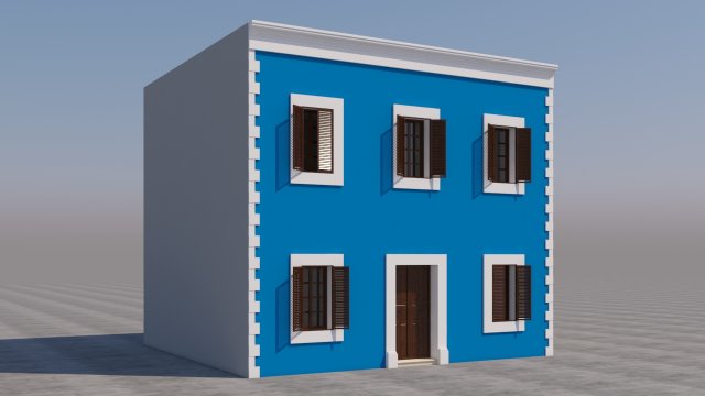 mexican house 3D Model .c4d .max .obj .3ds .fbx .stl .blend 