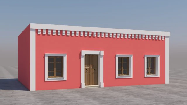 mexican house 3D Model .c4d .max .obj .3ds .fbx .stl .blend 