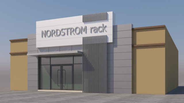 american store market 3D Model .c4d .max .obj .3ds .fbx .stl .blend 