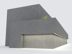 modern bench street and garden 3 3D 모델