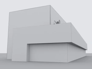 modern bench street and garden 3 3D Model