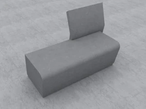 modern bench street and garden 5 3D Model