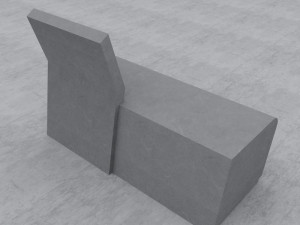 modern bench street and garden 5 3D Model