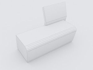 modern bench street and garden 5 3D Model