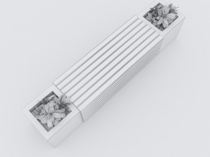 modern bench street and garden 6 Modelo 3D