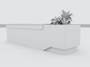 modern bench street and garden 9 3D Model
