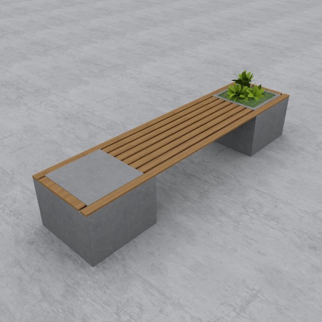 modern bench street and garden 10 Modelo 3D .c4d .max .obj .3ds .fbx .stl .blend 