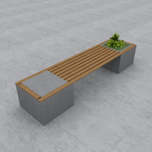 modern bench street and garden 10 3D Model .c4d .max .obj .3ds .fbx .stl .blend