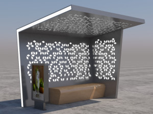 bus stop modern 1 3D Model
