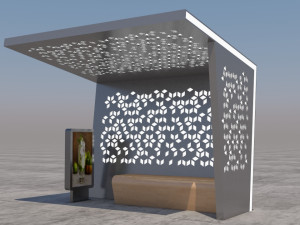bus stop modern 1 3D Модель