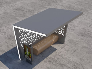 bus stop modern 1 3D Модель
