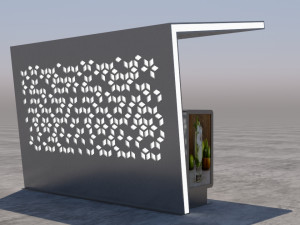 bus stop modern 1 3D Модель