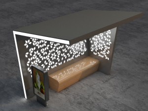 bus stop modern 1 3D Модель