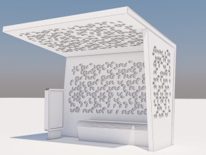 bus stop modern 1 3D Модель